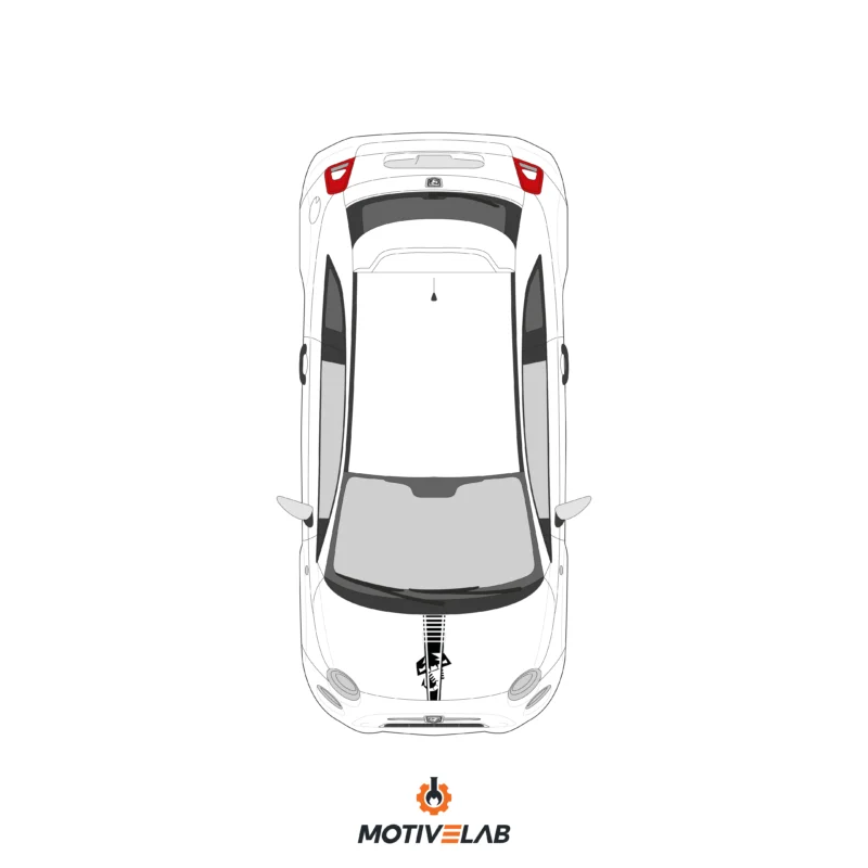 Abarth 595 695 bonnet sticker
