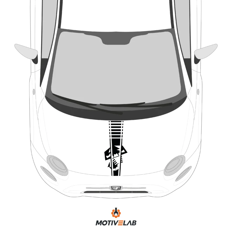 Abarth 595 695 bonnet sticker
