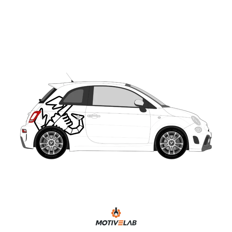 Abarth 595 695 side scorpion