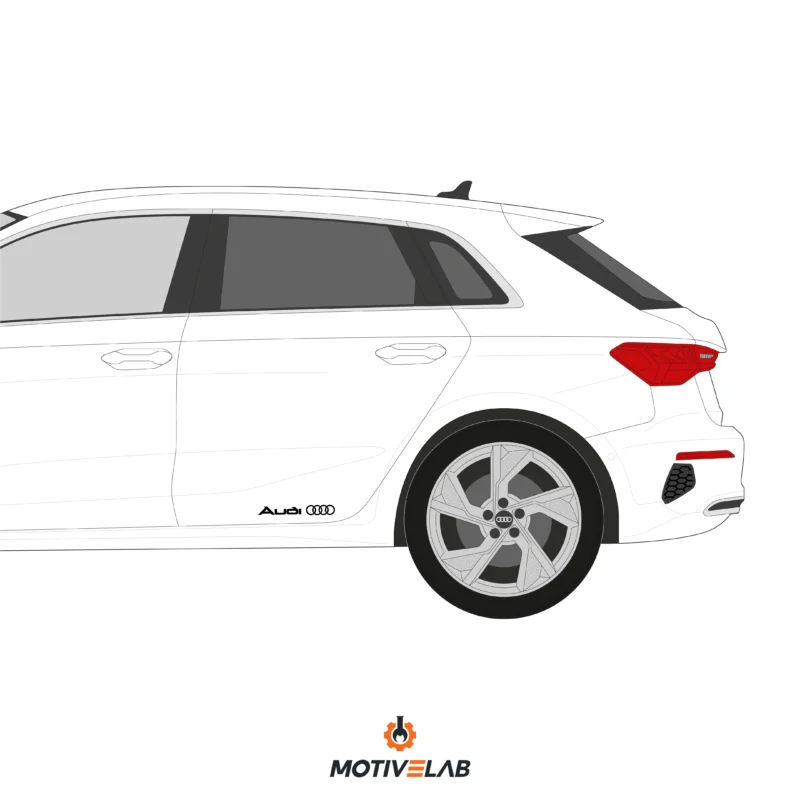 Audi logo stickers