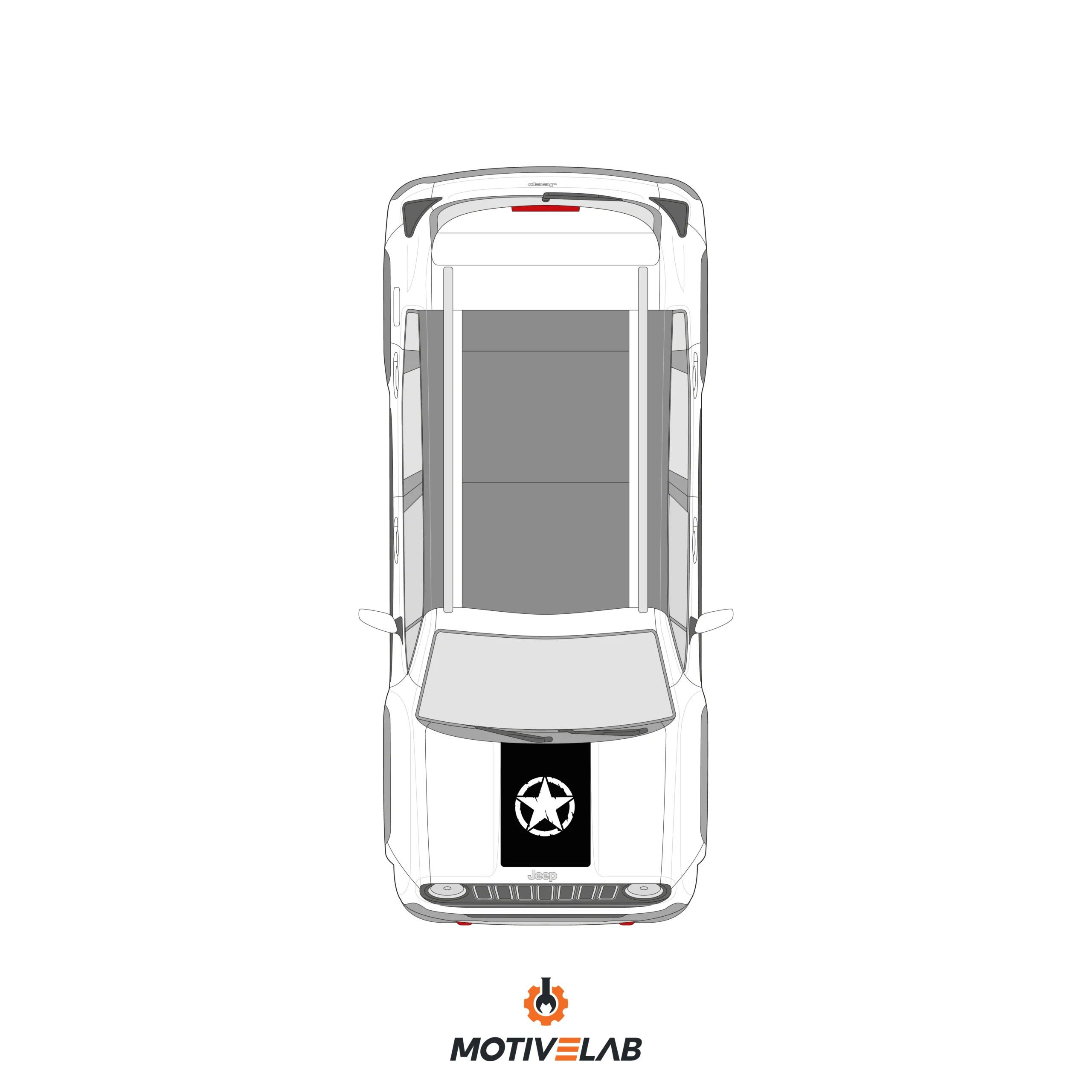 Jeep_Adesivo Cofano Con Stella