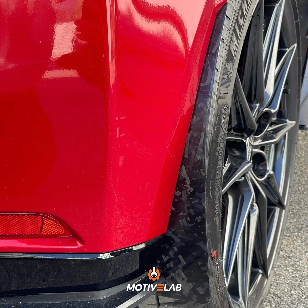 Paraspruzzi posteriori in carbonio forgiato GR Yaris MK1/MK2