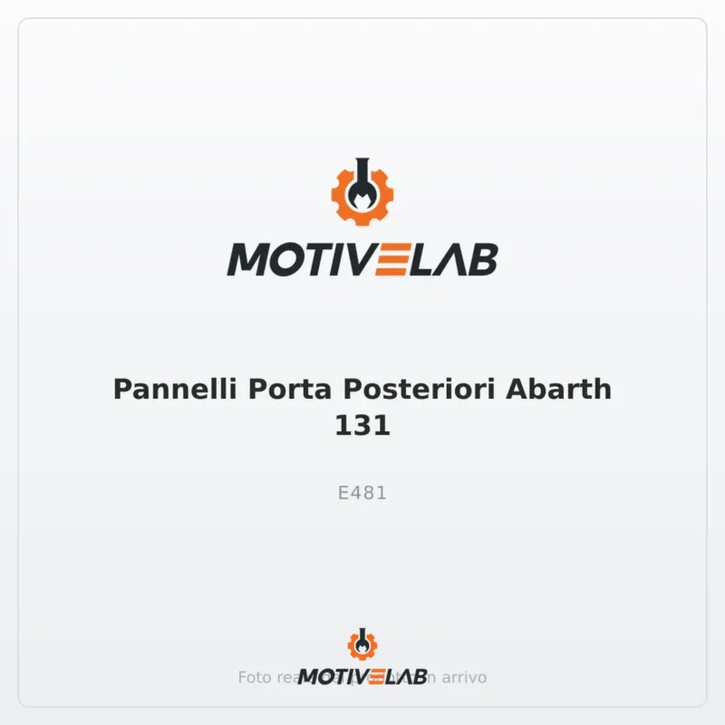 E481 - Pannelli Porta Posteriori Abarth 131