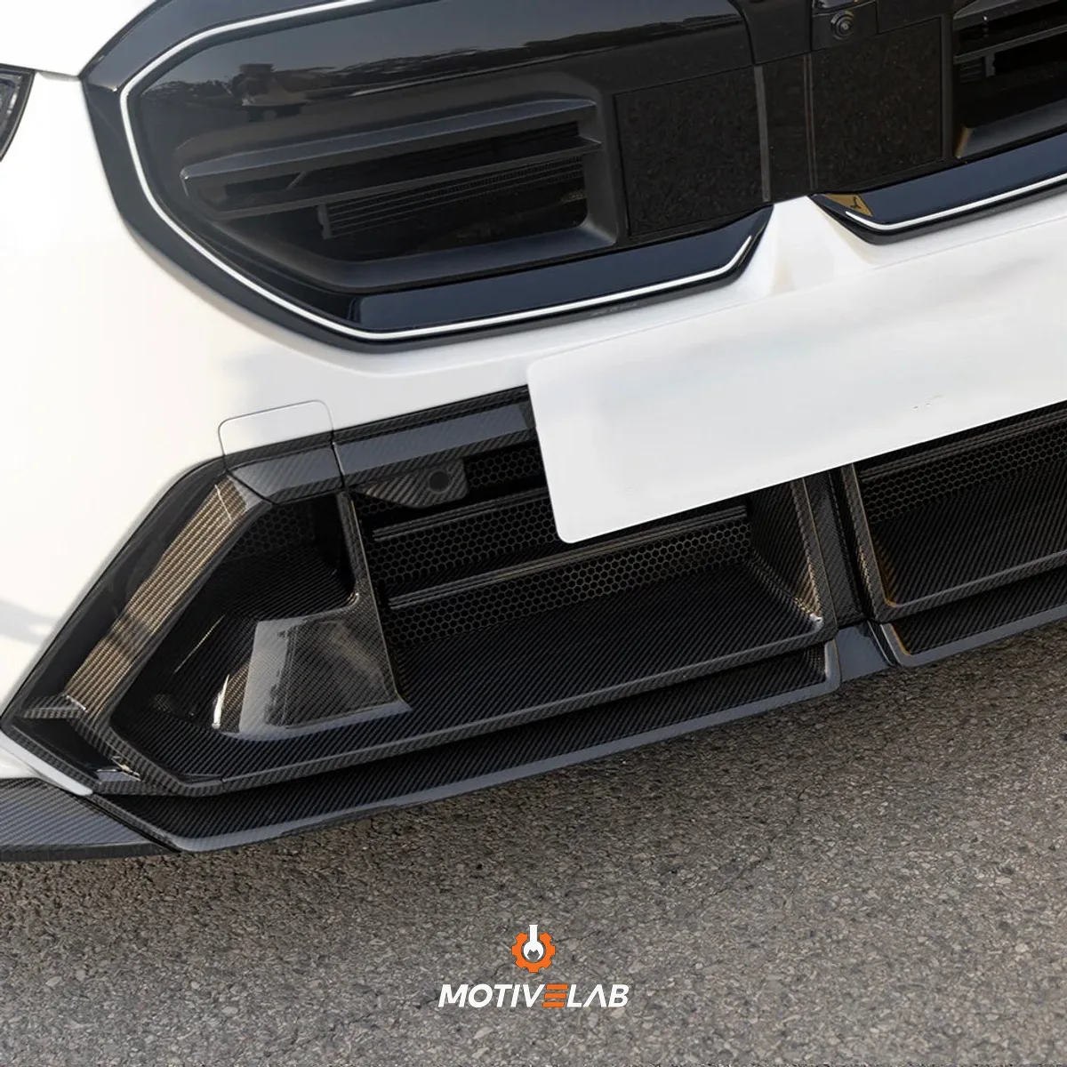 Rivestimento centrale del paraurti anteriore in carbonio BMW M5 G90/G99