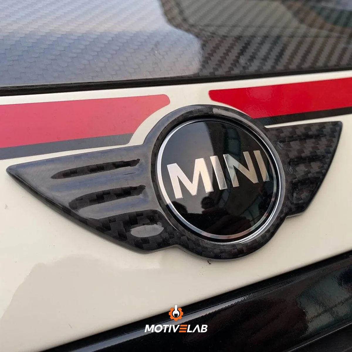 Emblema di copertura con logo MINI in carbonio MINI Serie R e Serie F