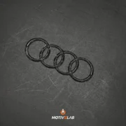 Stemma con logo Audi in carbonio forgiato Audi