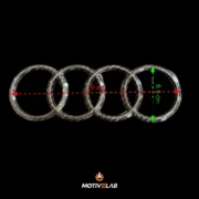 Stemma con logo Audi in carbonio Audi