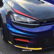 Canards e splitter anteriori in carbonio forgiato Golf 7 R o GTI/GTD
