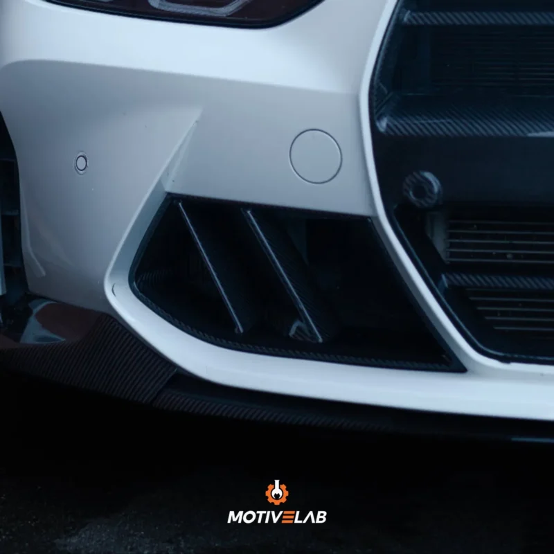 BMW M3 G80/G81 and M4 G82/G83 front air intake inserts in carbon fibre