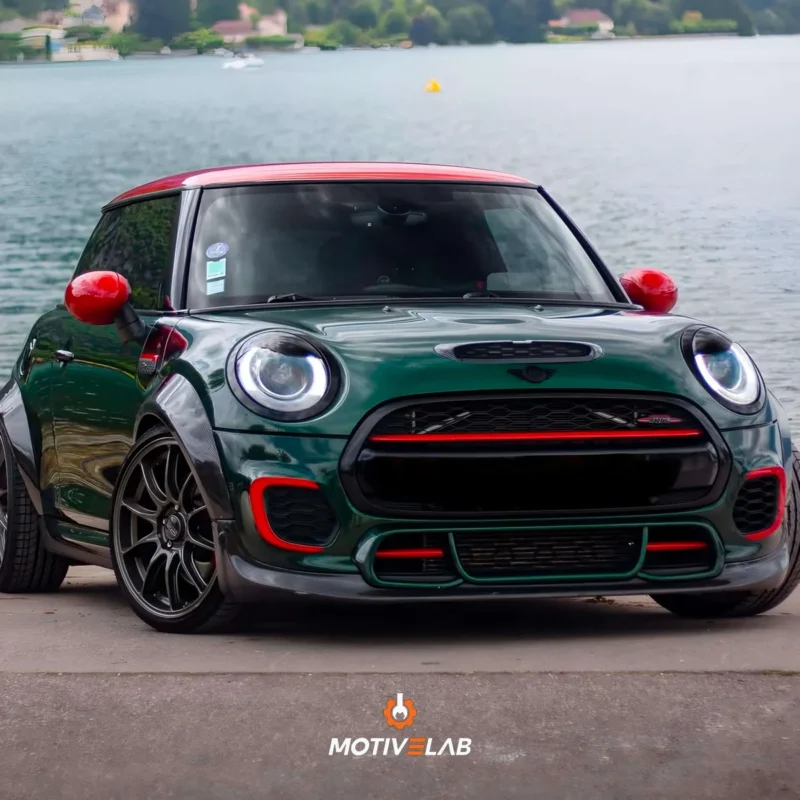 Front lip – MINI F55 / F56 / F57 JCW carbon fibre bumper for the GR Yaris