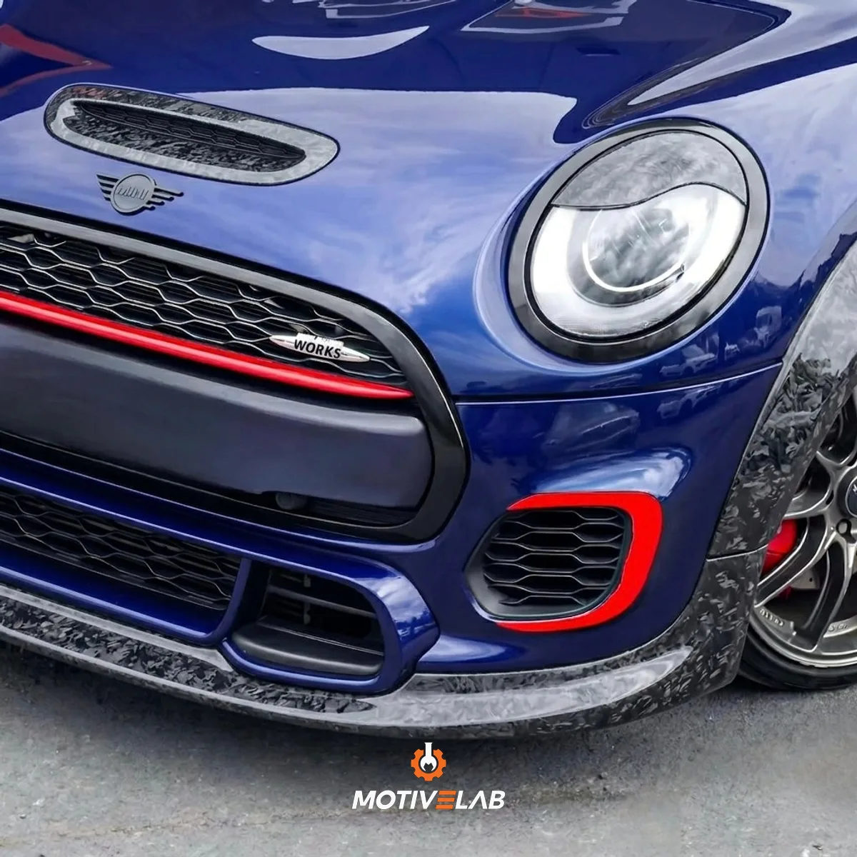 Labbro anteriore - Paraurti MINI F55 / F56 / F57 JCW in carbonio forgiato GR Yaris