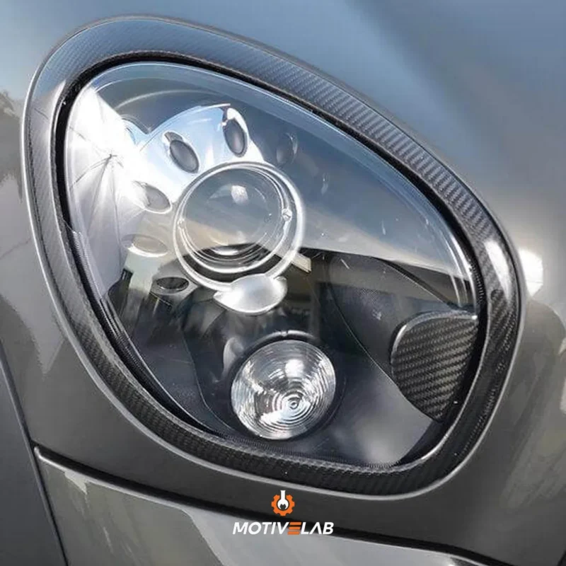 Carbon headlamp trims for the MINI R60 Countryman / R61 Paceman
