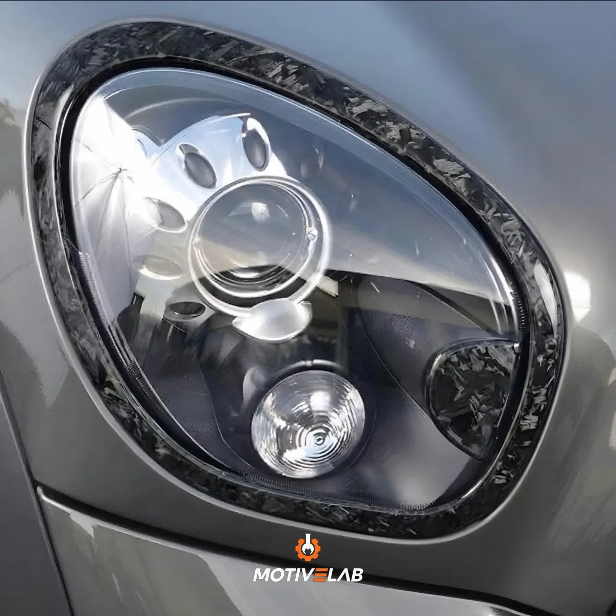 Modanature dei fari anteriori in carbonio forgiato MINI R60 Countryman / R61 Paceman