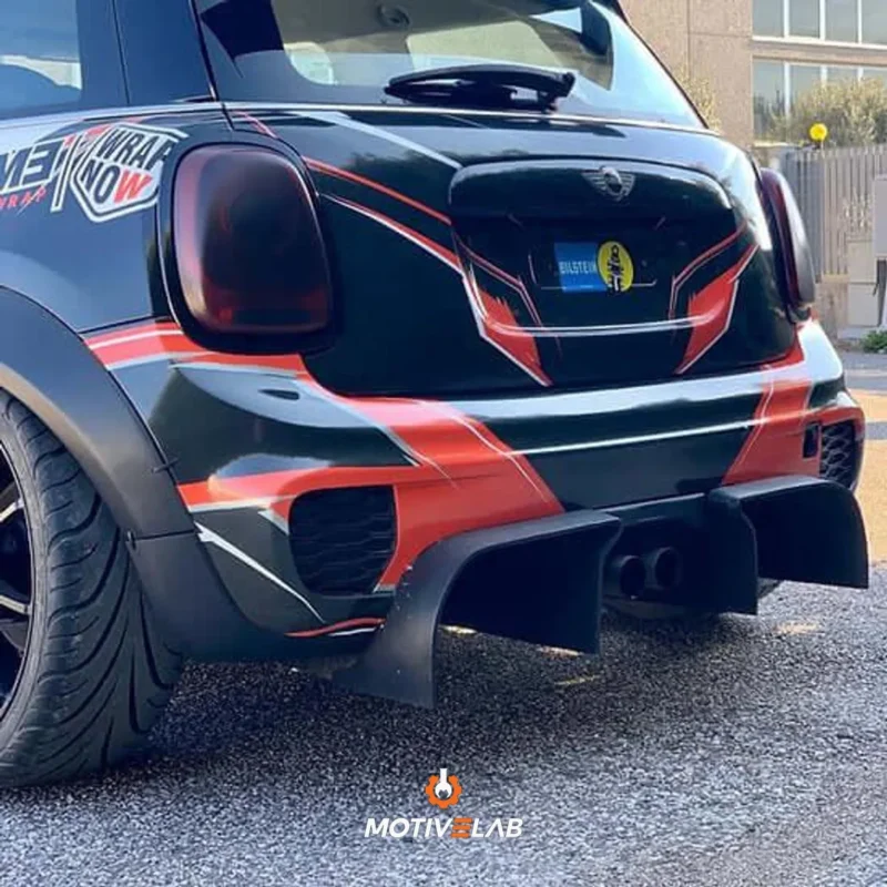 CHALLENGE carbon fibre rear diffuser and extractor for MINI F55 / F56 / F57