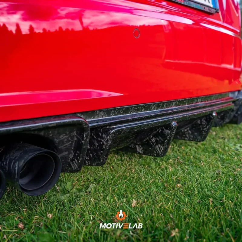 Forged carbon rear diffuser for pre-facelift Audi TT / TT RS 8S MK3