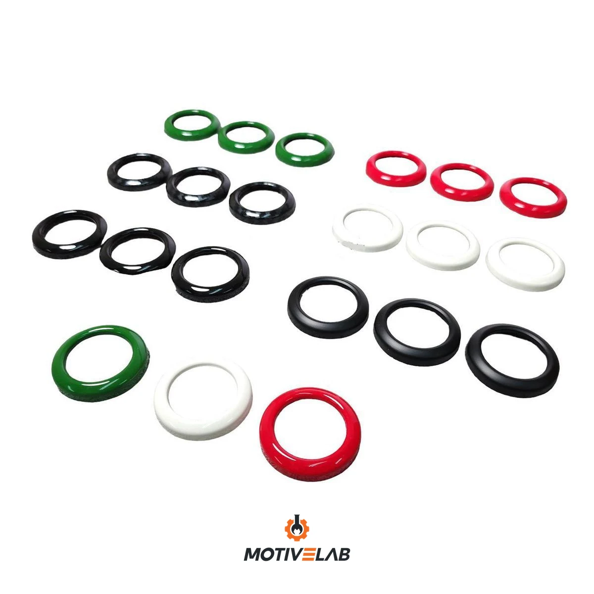 ABS rings for the Abarth 500 dashboard control panel buttons — photo 1
