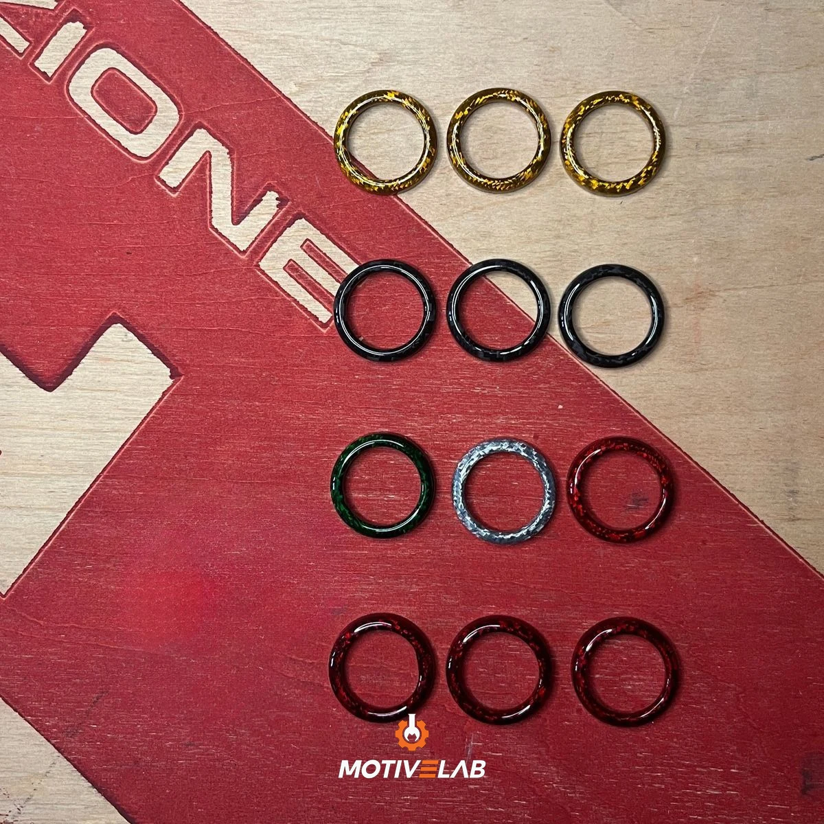 Carbon Rings for the Abarth 500 Dashboard Control Panel Buttons — photo 2
