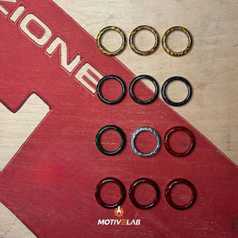 Anelli Carbonio Tasti Pulsantiera Plancia Abarth 500 — foto 2