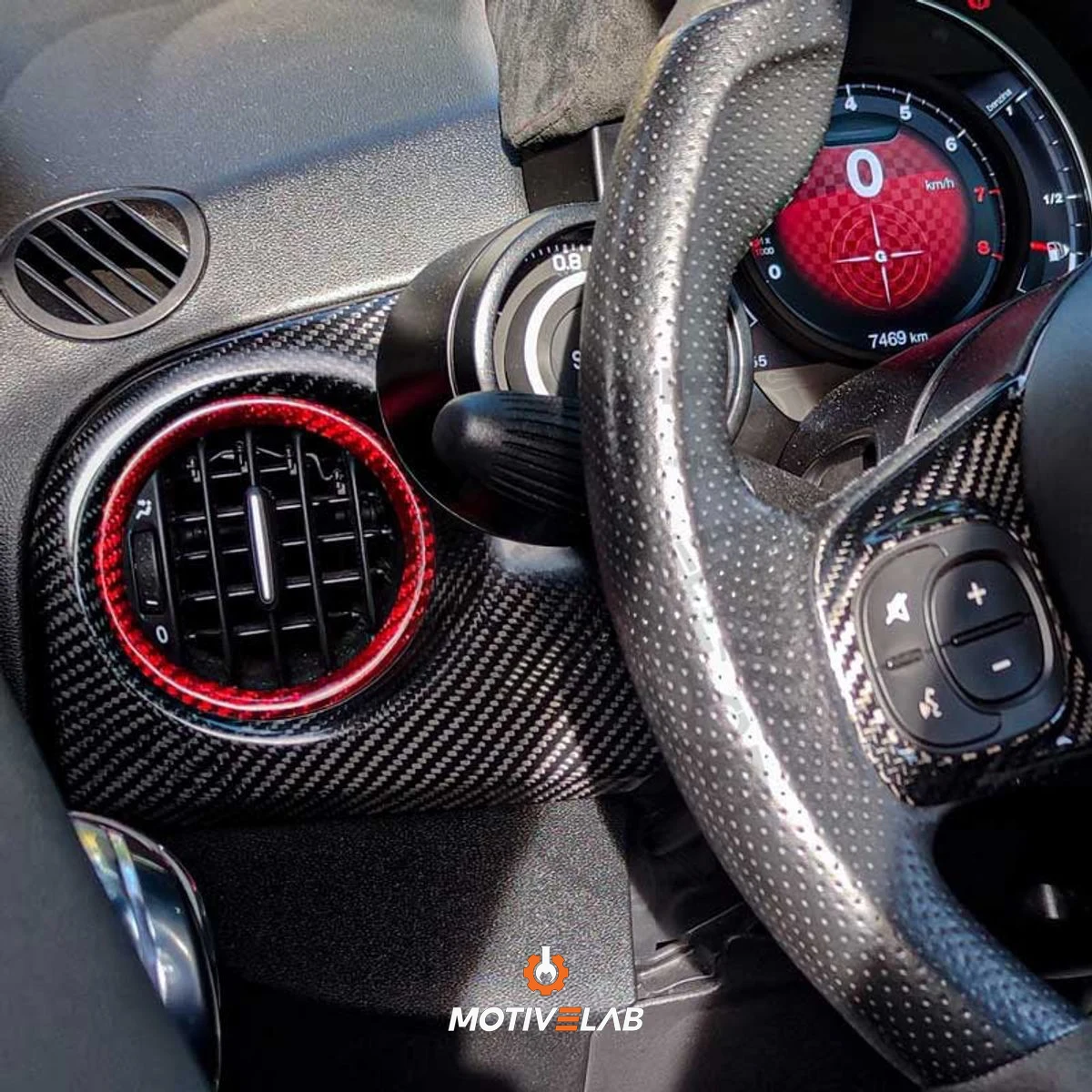 Abarth 500 Dashboard Air Vent Ring Covers — photo 1