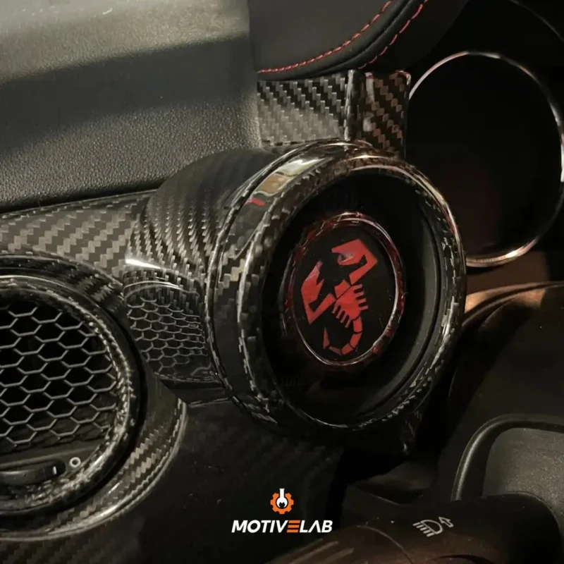 Cover Carbonio Alloggiamento Manometro Turbo Abarth 500 — foto 2