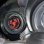 Cover Carbonio Alloggiamento Manometro Turbo Abarth 500 — foto 3