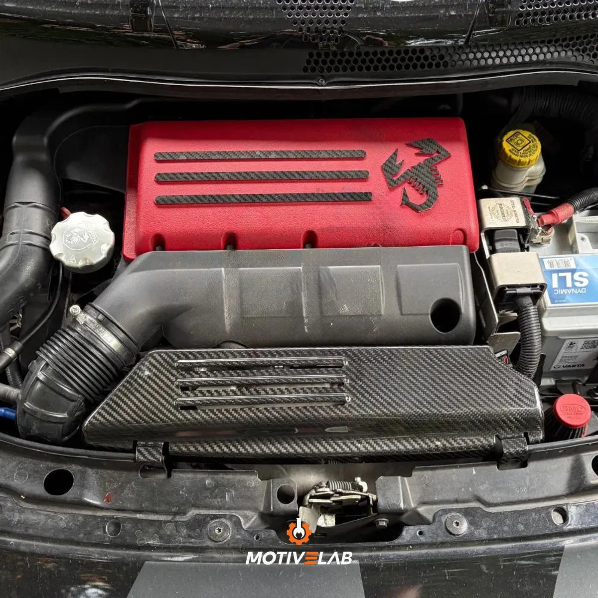 Abarth 500 Carbon Fibre Catalyseur Cover — photo 2