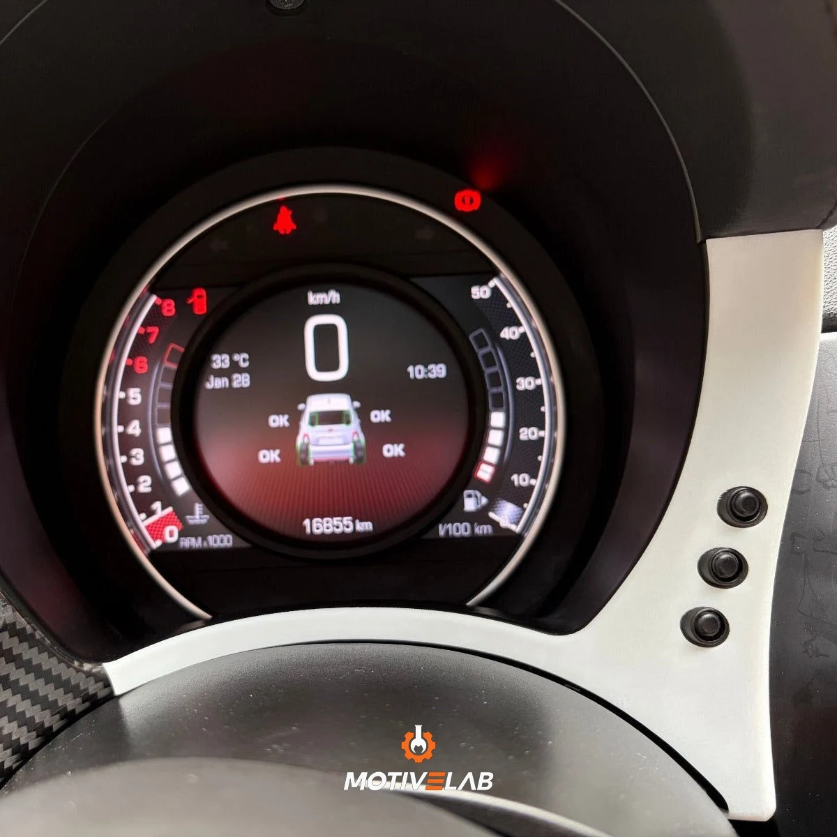 Cover Carbonio Cornice TFT Abarth 595 — foto 1