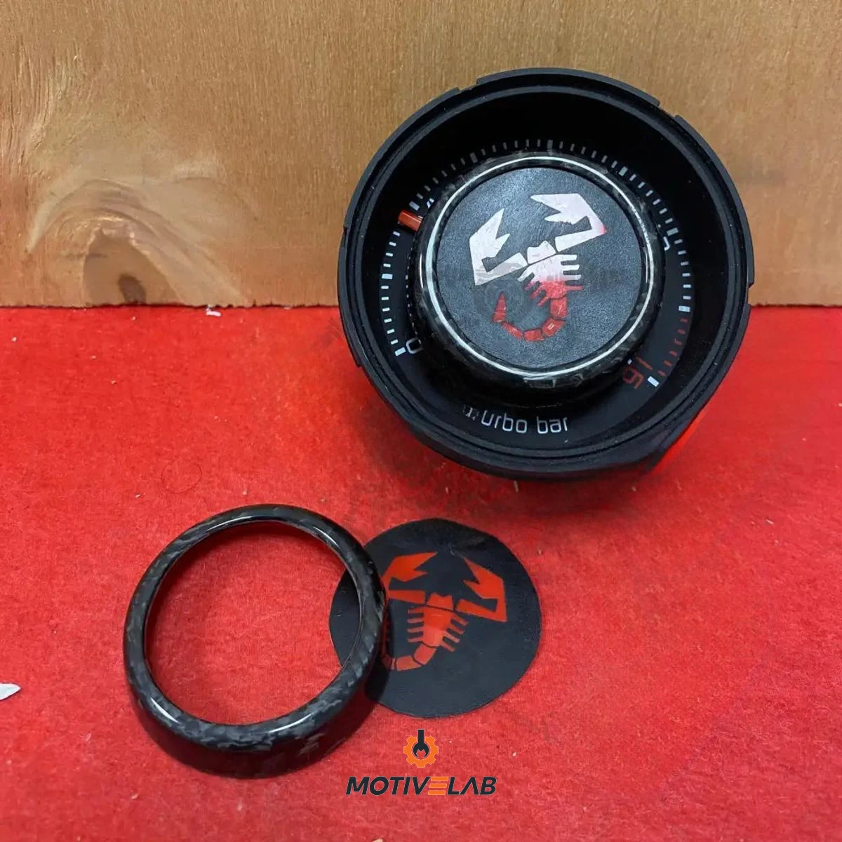 Cover Carbonio Interne Manometro Turbo Abarth 500 — foto 1