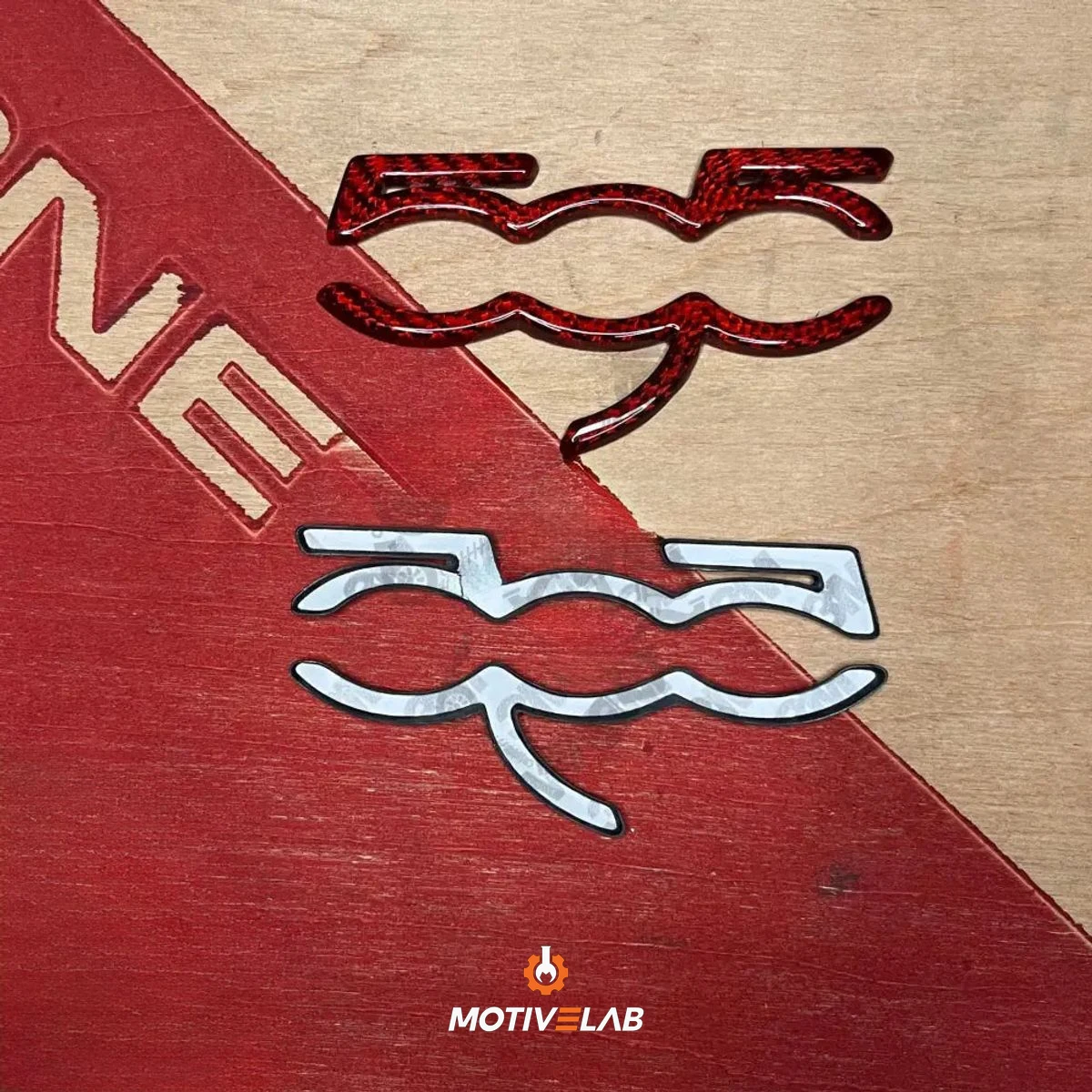 Cover Carbonio Logo Plancia Abarth 500 — foto 1