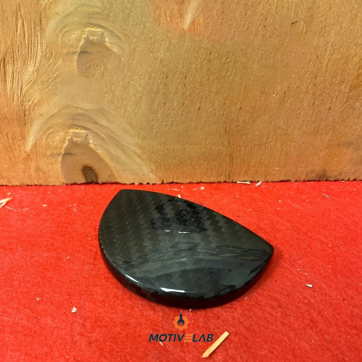 Abarth Carbon Fibre Glove Compartment Handle Cover — photo 1