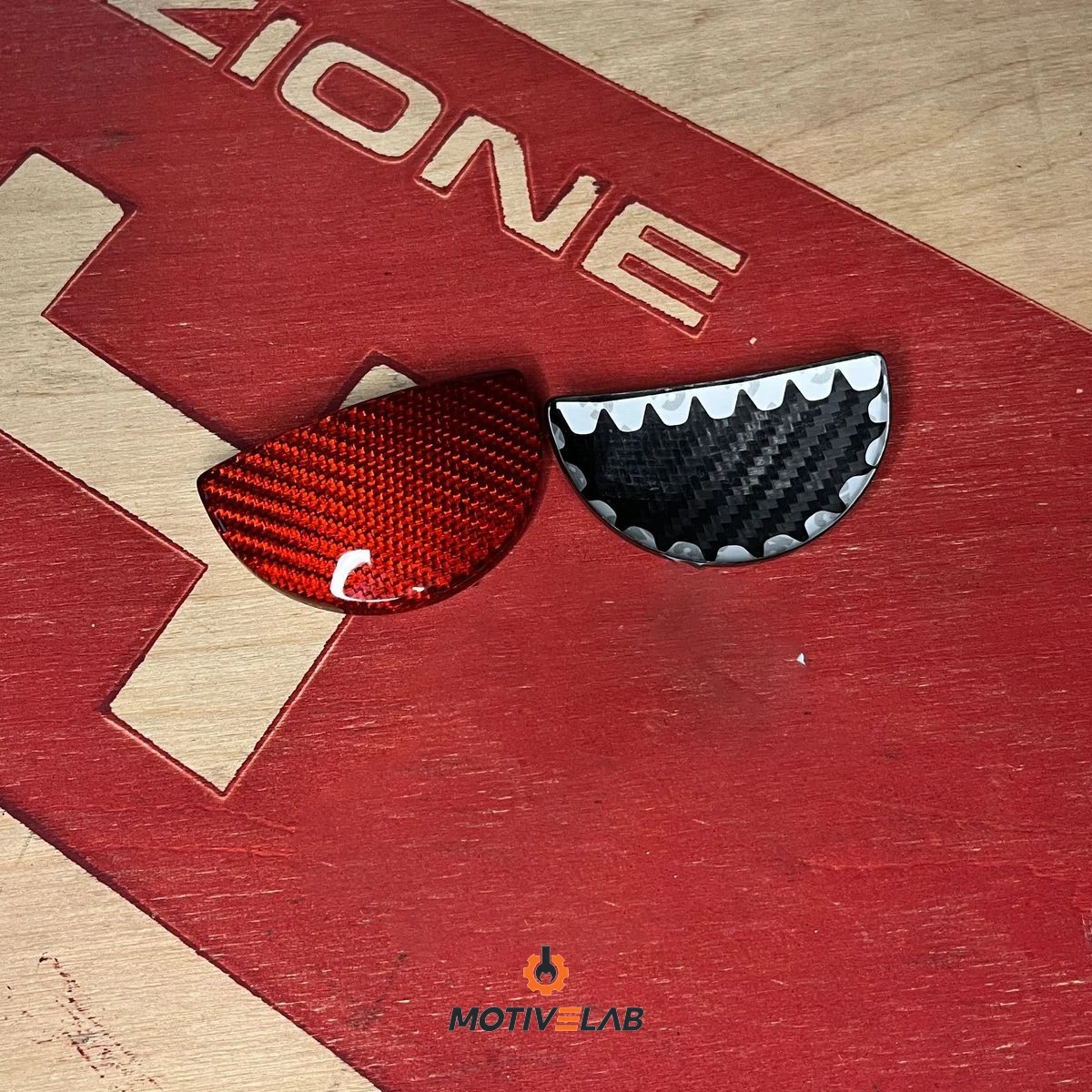Abarth Carbon Fibre Glove Box Handle Cover — photo 2