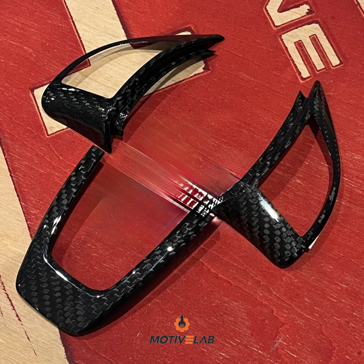 Carbon Fibre Steering Wheel Button Covers for the Abarth 500 — photo 1
