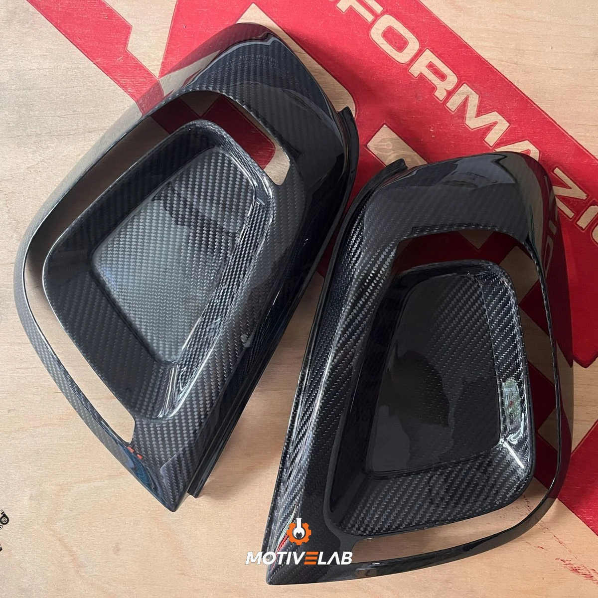 Carbon Fibre Exterior Trim for Abarth 595 Headlights — photo 1