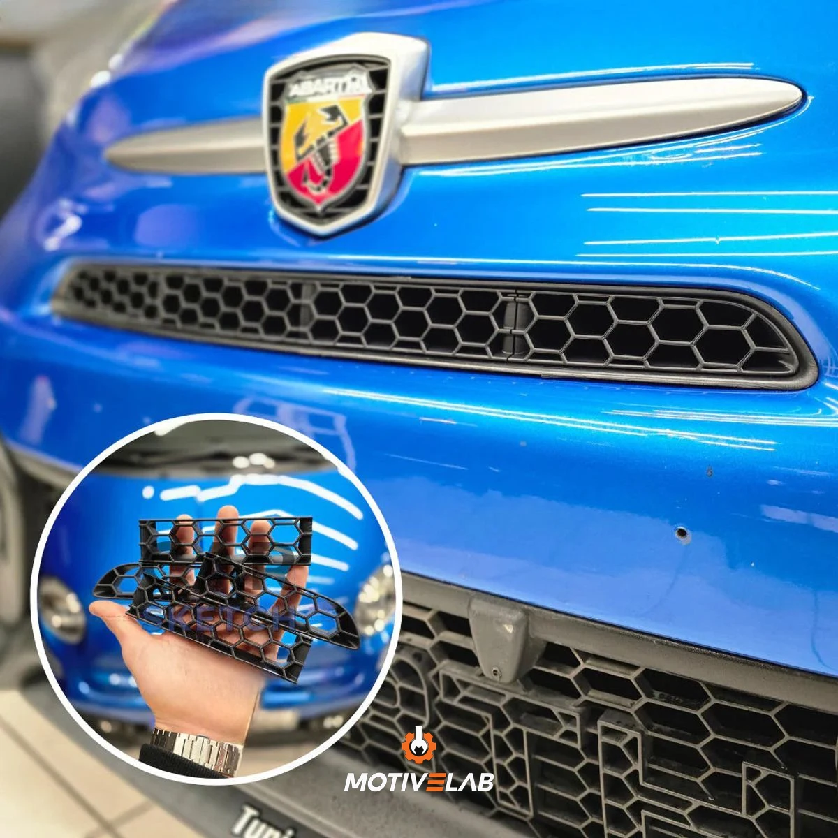 Abarth 595 Honeycomb Grille — photo 1