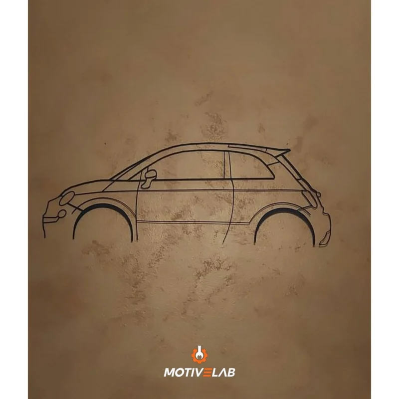Wall silhouette Fiat 500 / Abarth 500 — photo 1