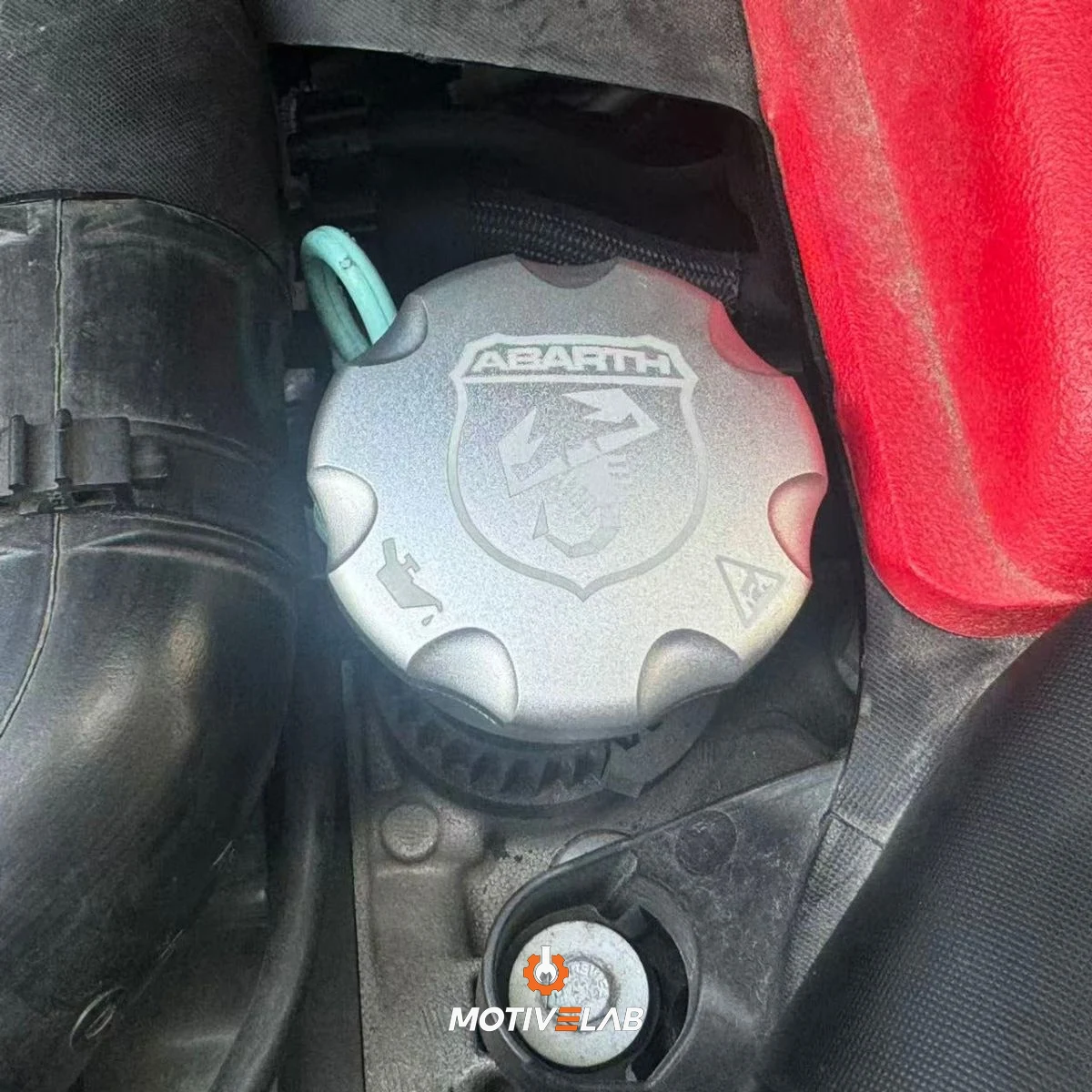Tappo alluminio olio acqua motore Abarth — foto 1