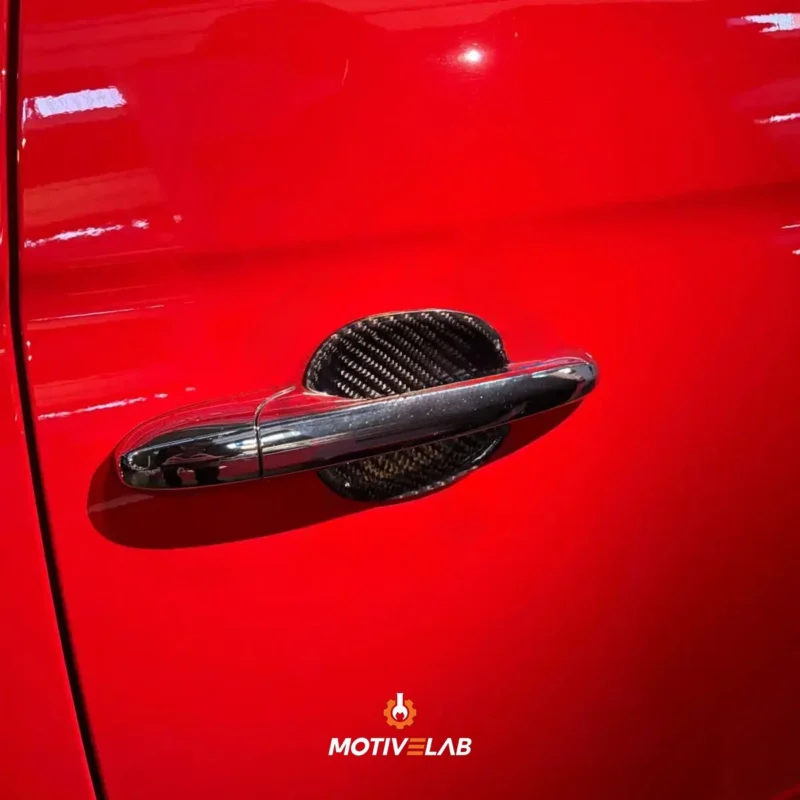 Cover carbonio incavo maniglia porta Abarth 500 — foto 2