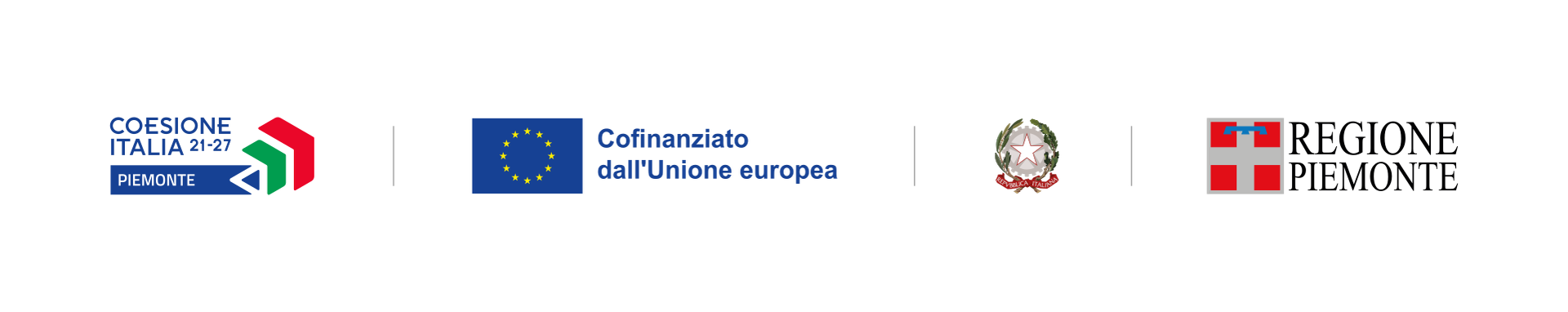 Coesione Italia 21–27 Piemonte, Cofinanziato dall’Unione europea, Repubblica Italiana e Regione Piemonte